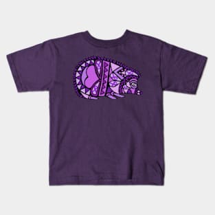 Purple Awareness Ribbon Hedgehog Mandala Kids T-Shirt